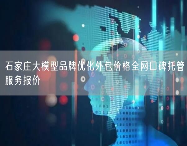 石家庄大模型品牌优化外包价格全网口碑托管服务报价