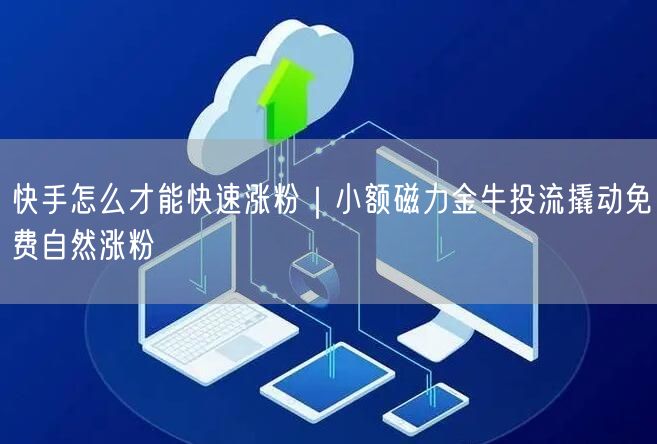 快手怎么才能快速涨粉｜小额磁力金牛投流撬动免费自然涨粉